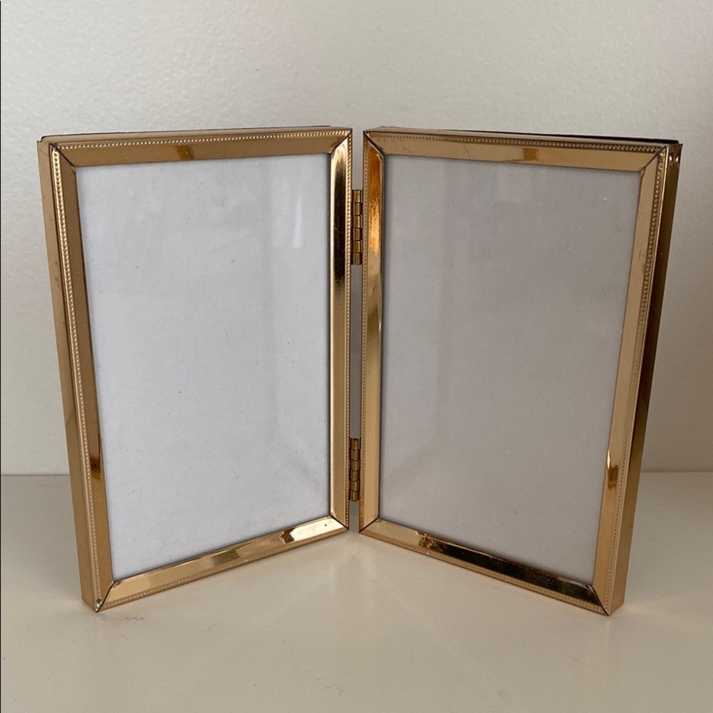 Elegant Gold Double Picture Frame